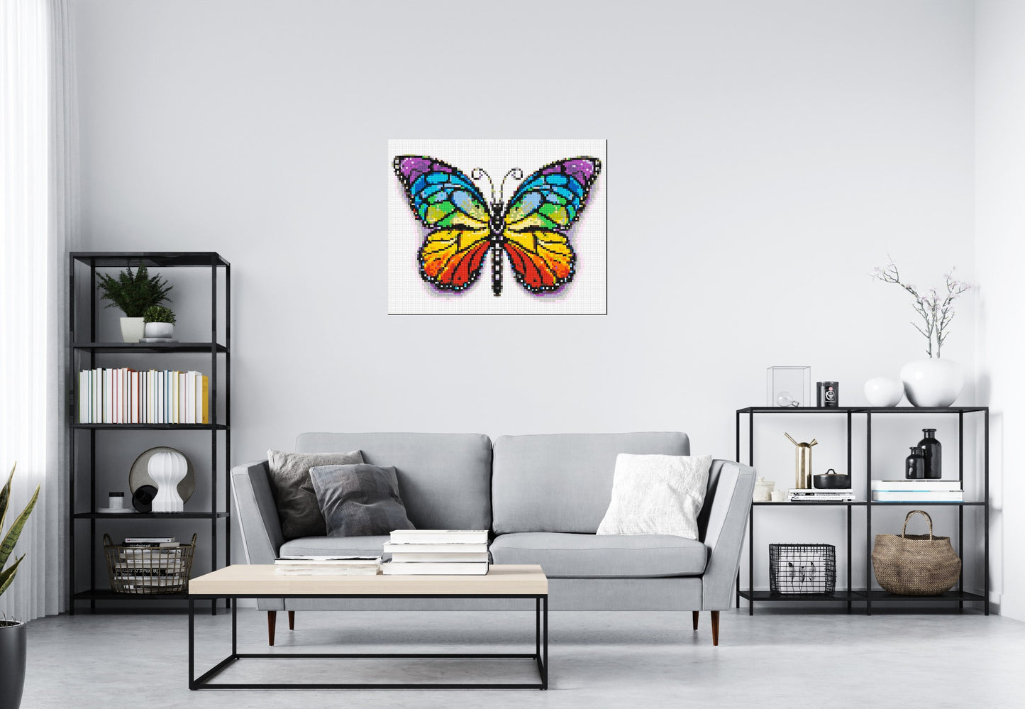 Butterfly Colourful Pop Art  - Brick Art Mosaic Kit 5x4 large