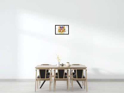 Abstract Cat Colourful Pop Art - Brick Art Mosaic Kit 3x2 large
