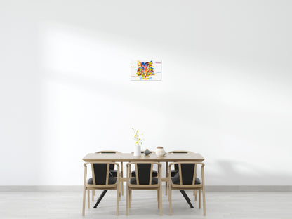 Abstract Cat Colourful Pop Art - Brick Art Mosaic Kit 3x2 large