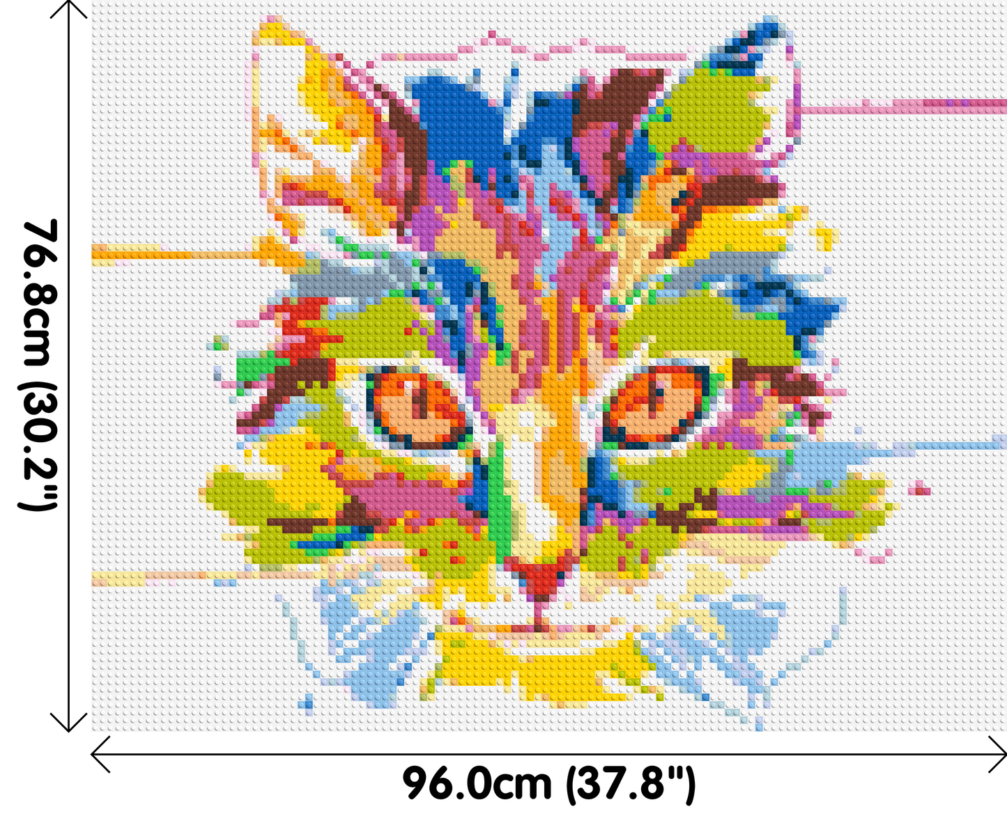 Abstract Cat Colourful Pop Art - Brick Art Mosaic Kit 5x4 large