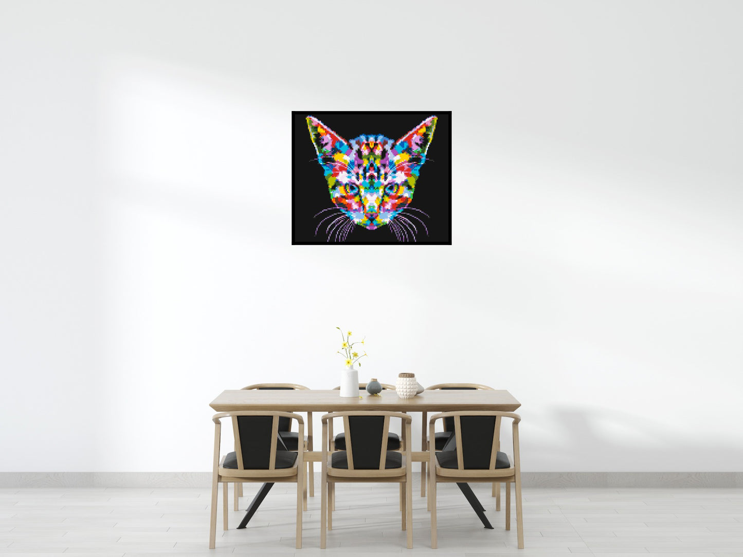 Cat #3 Colourful Pop Art - Brick Art Mosaic Kit 6x5 large