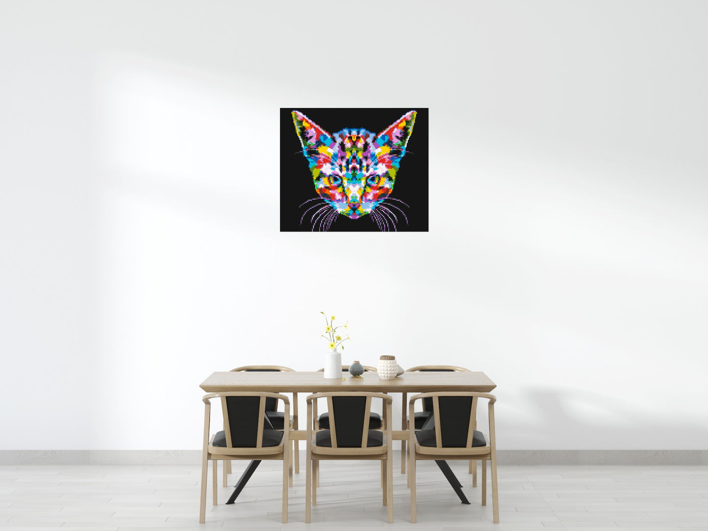 Cat #3 Colourful Pop Art - Brick Art Mosaic Kit 6x5 large