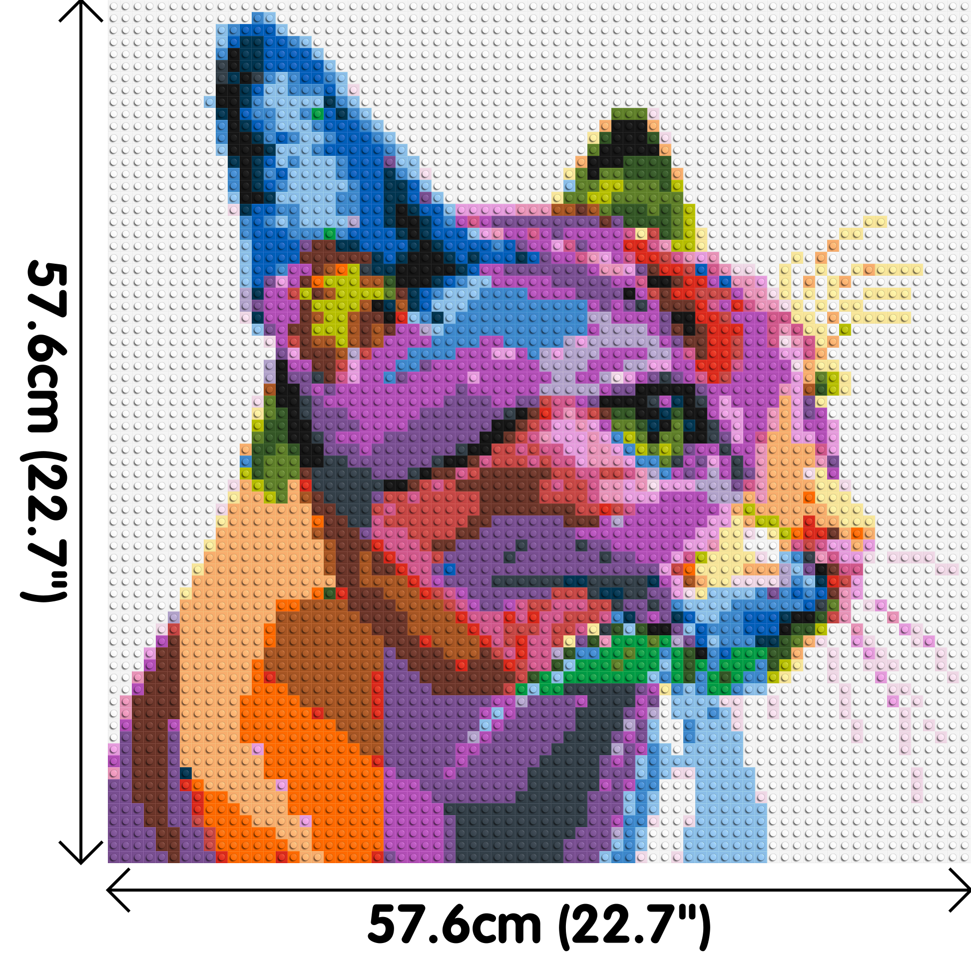Cat #1 Colourful Pop Art - Brick Art Mosaic Kit 3x3 dimensions