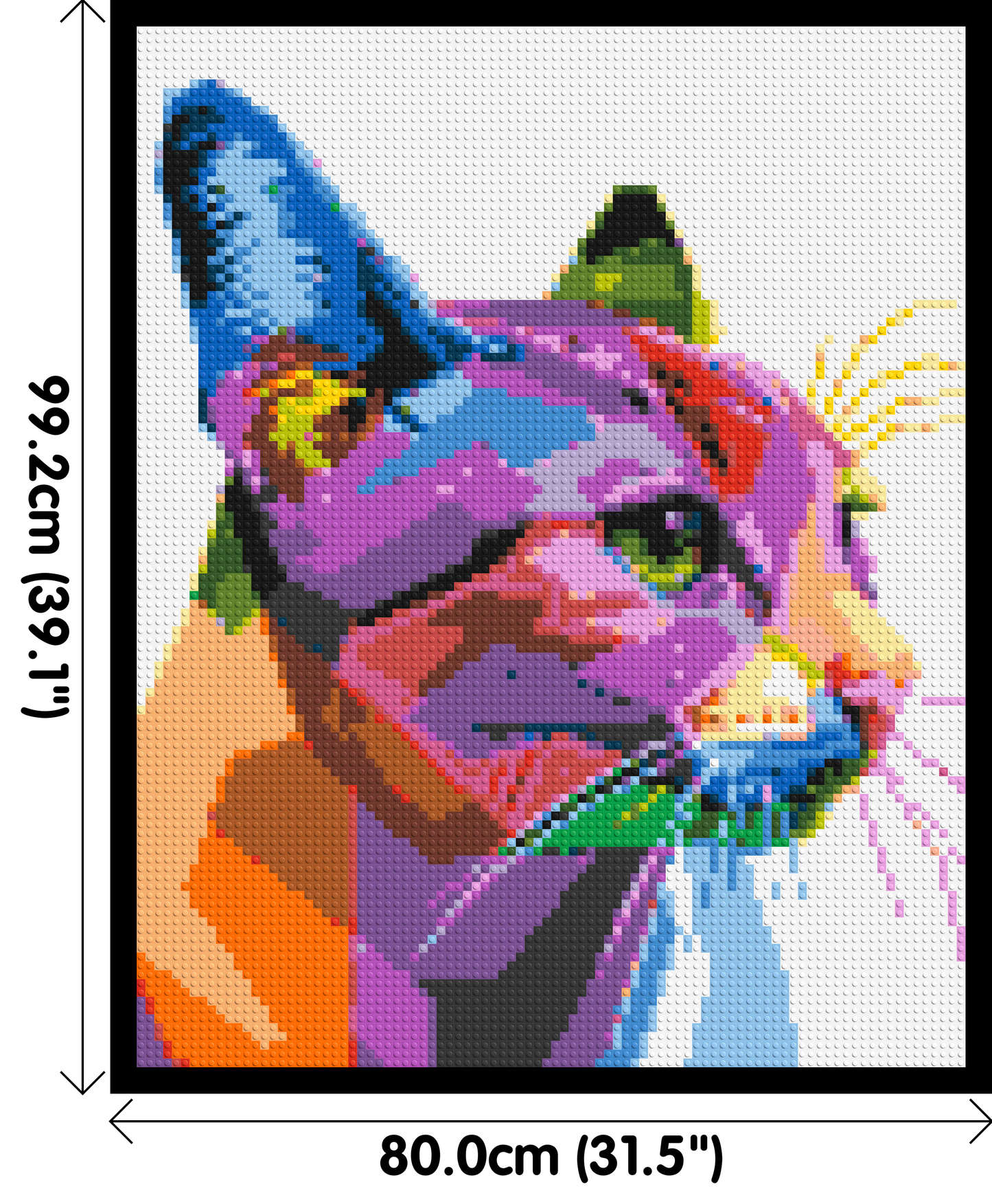 Cat #1 Colourful Pop Art - Brick Art Mosaic Kit 4x5 large