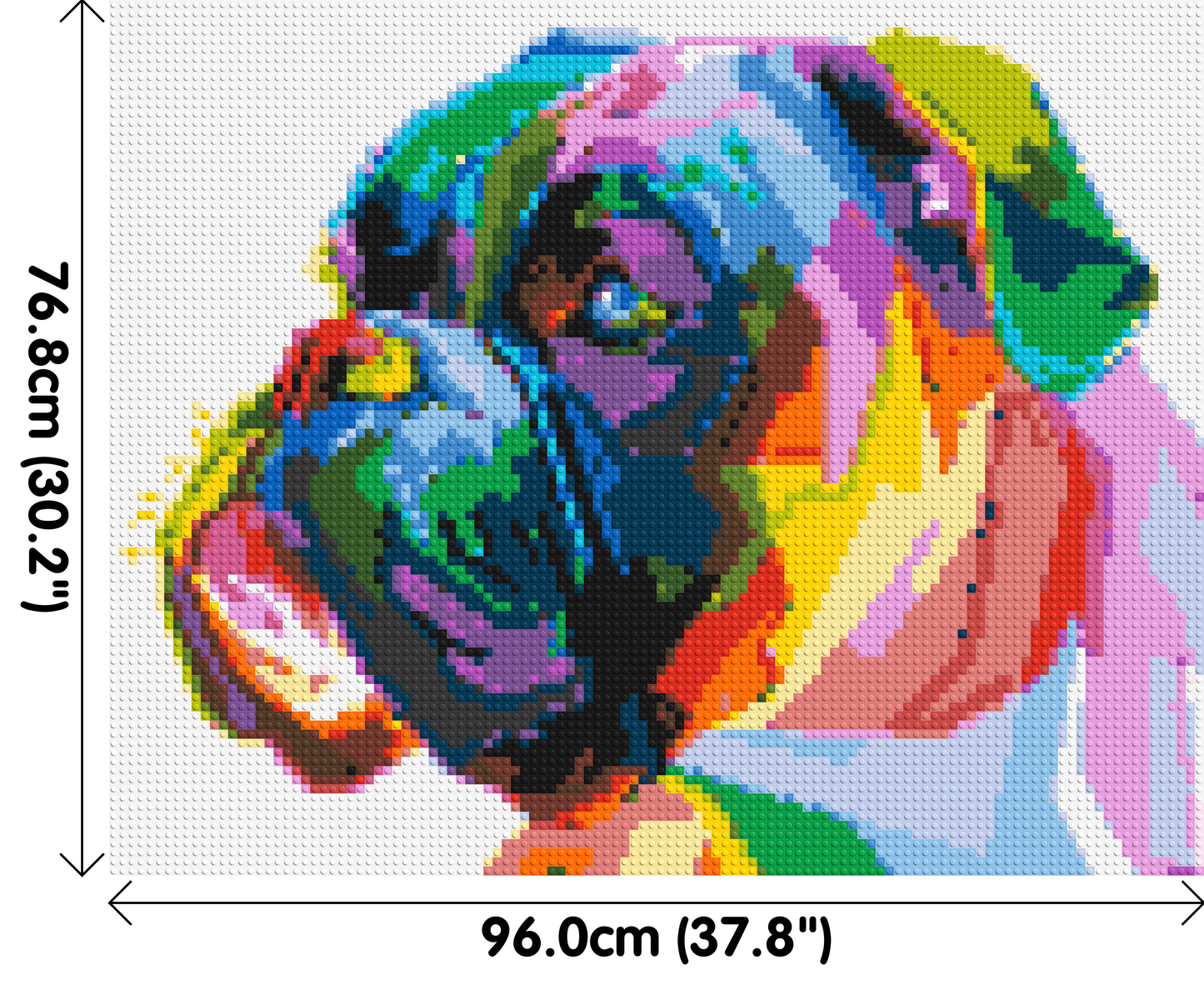 Boxer Colourful Pop Art - Brick Art Mosaic Kit 5x4 large