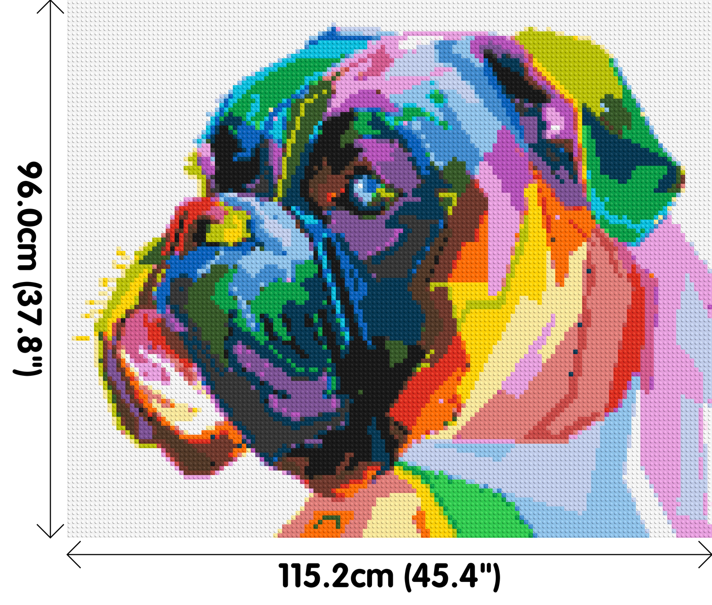 Boxer Colourful Pop Art - Brick Art Mosaic Kit 6x5 large