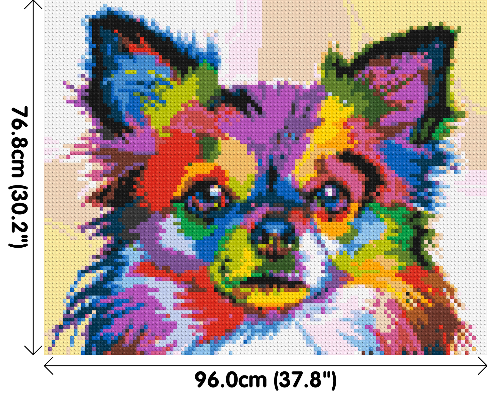Chihuahua Colourful Pop Art - Brick Art Mosaic Kit 5x4 dimensions