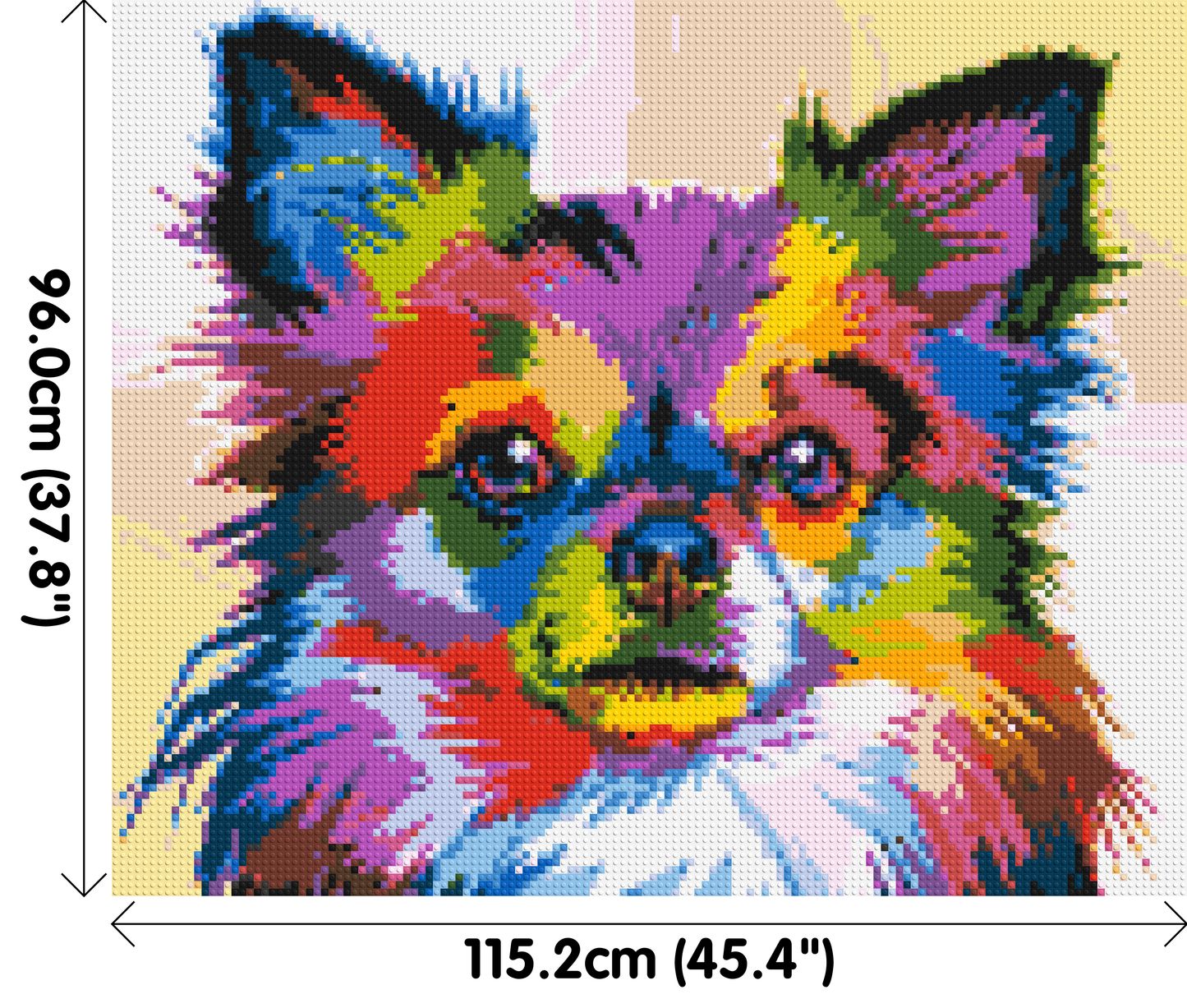 Chihuahua Colourful Pop Art - Brick Art Mosaic Kit 6x5 large