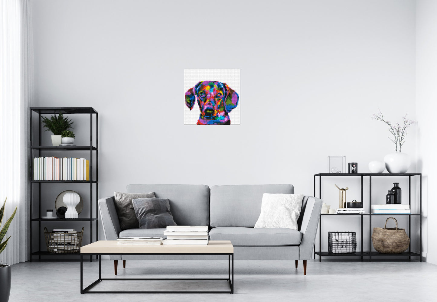 Dachshund Colourful Pop Art - Brick Art Mosaic Kit 3x3 large
