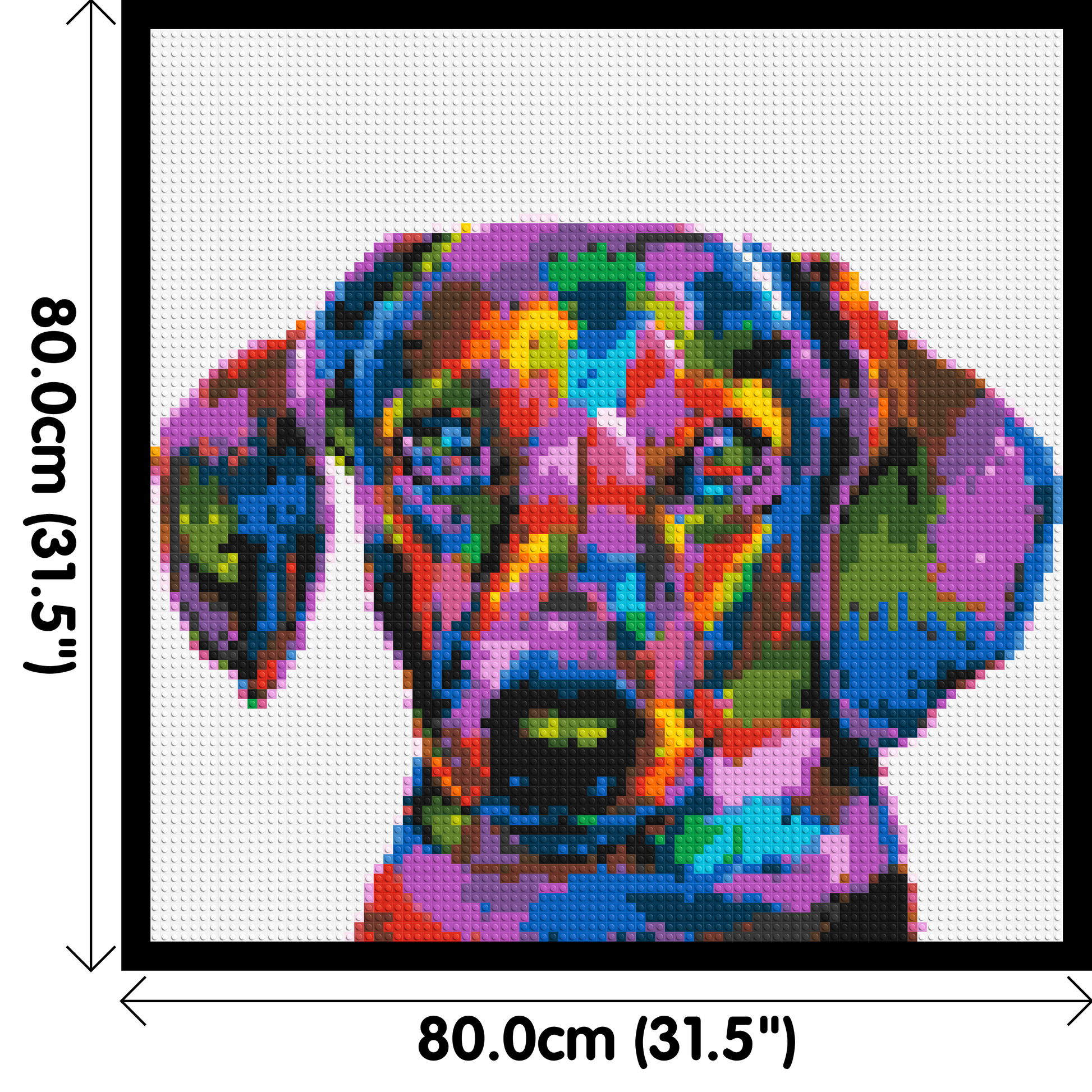 Dachshund Colourful Pop Art - Brick Art Mosaic Kit 4x4 dimensions with frame