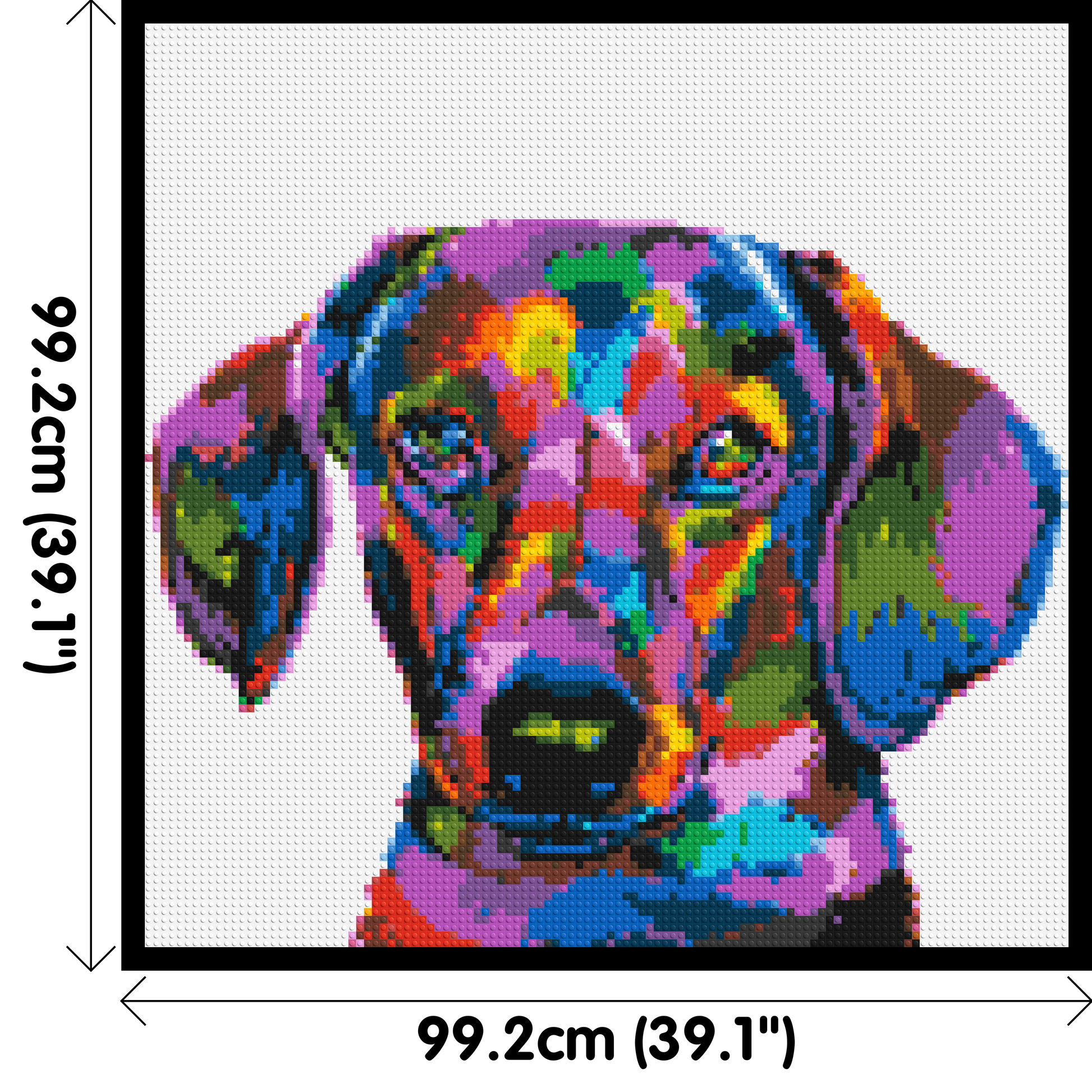 Dachshund Colourful Pop Art - Brick Art Mosaic Kit 5x5 dimensions with frame