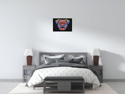 British Bulldog Colourful Pop Art - Brick Art Mosaic Kit 3x2 large