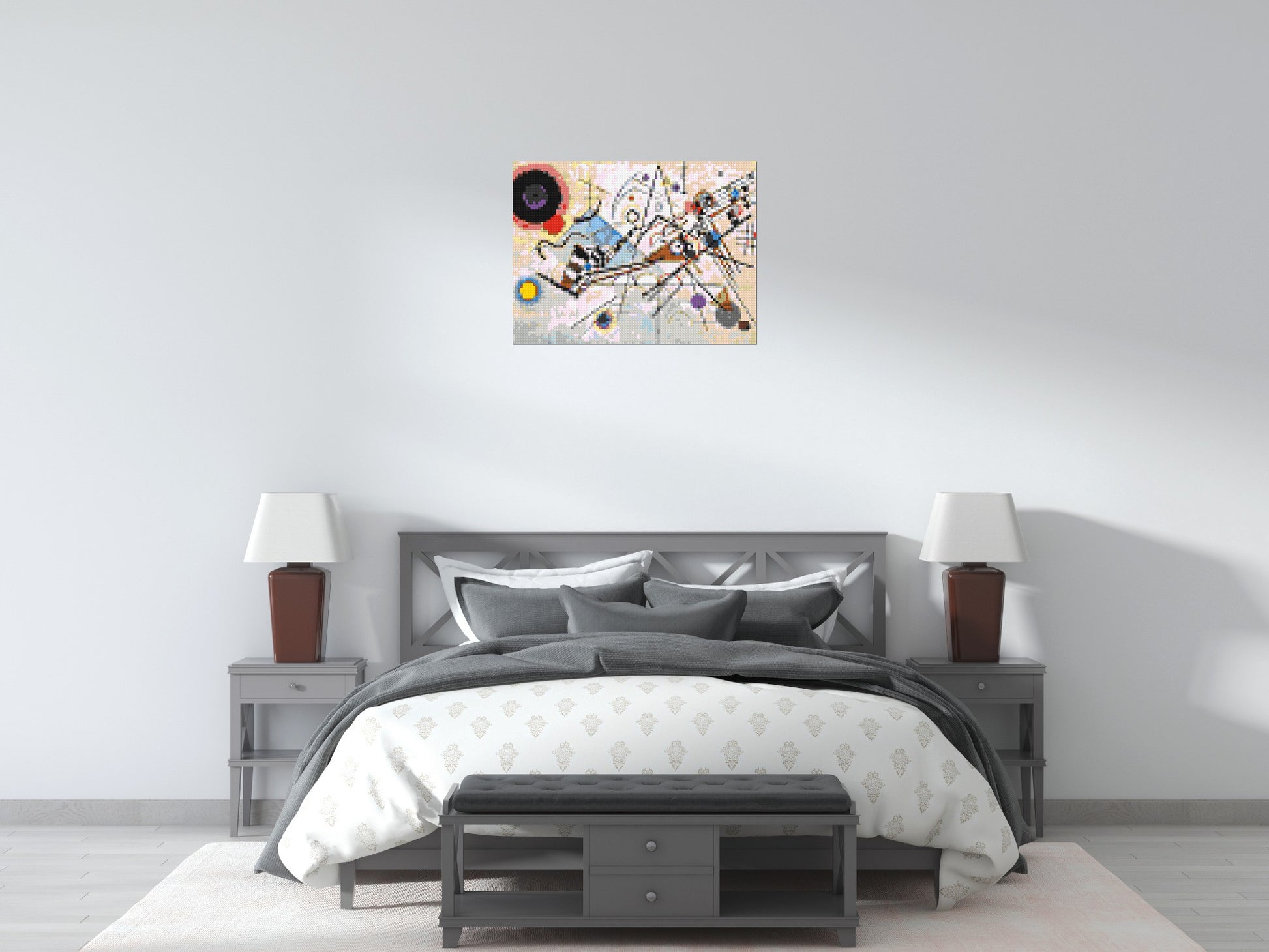 Composition VIII by Wassily Kandinsky - Brick Art Mosaic Kit 4x3 scene