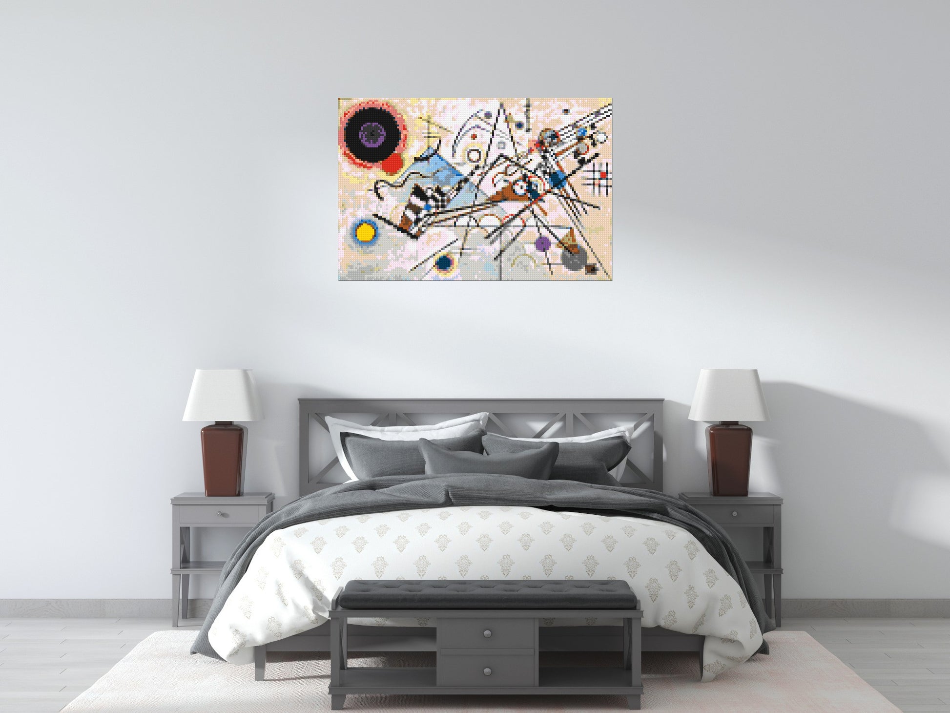 Composition VIII by Wassily Kandinsky - Brick Art Mosaic Kit 6x4 scene