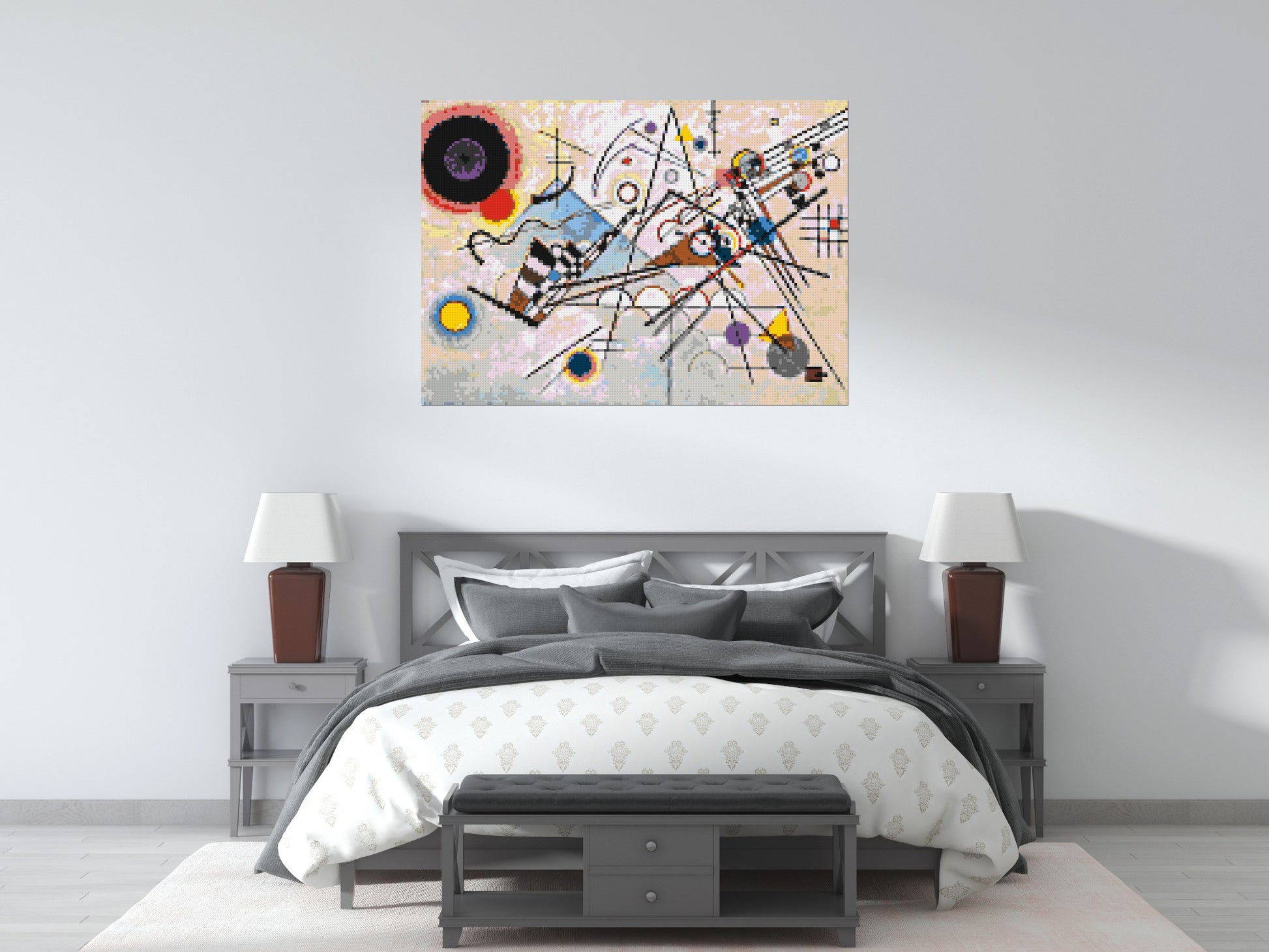 Composition VIII by Wassily Kandinsky - Brick Art Mosaic Kit 7x5 scene