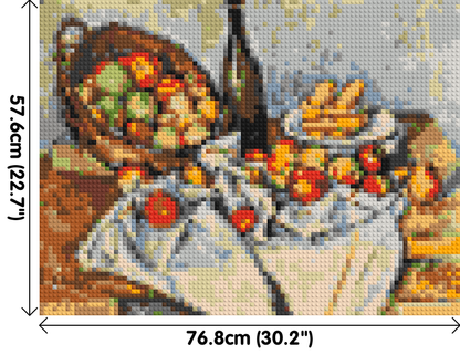 Basket of Apples by Paul Cézanne - Brick Art Mosaic Kit 4x3 large