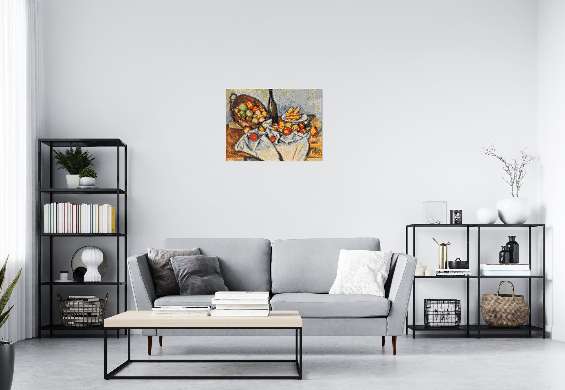 Basket of Apples by Paul Cézanne - Brick Art Mosaic Kit 4x3 scene