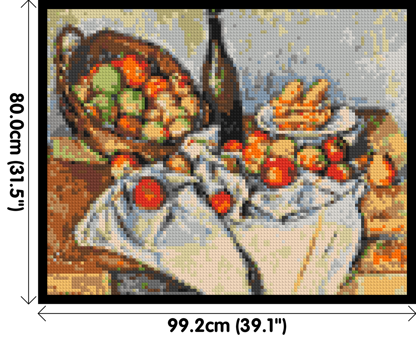 Basket of Apples by Paul Cézanne - Brick Art Mosaic Kit 5x4 large