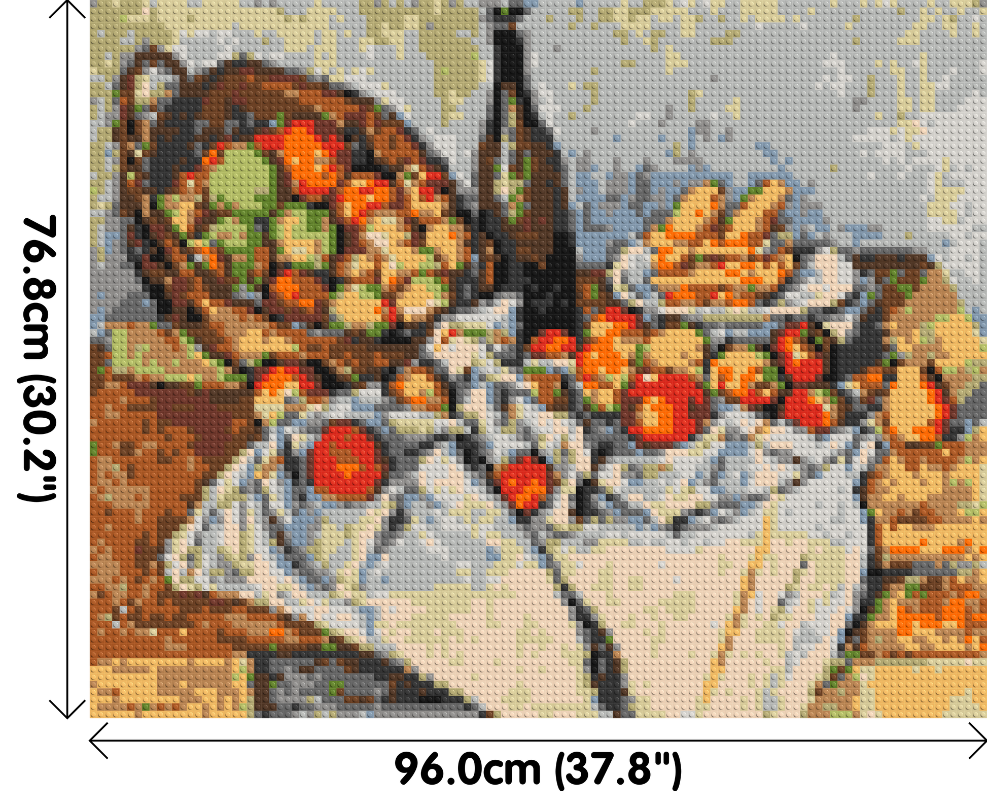 Basket of Apples by Paul Cézanne - Brick Art Mosaic Kit 5x4 dimensions