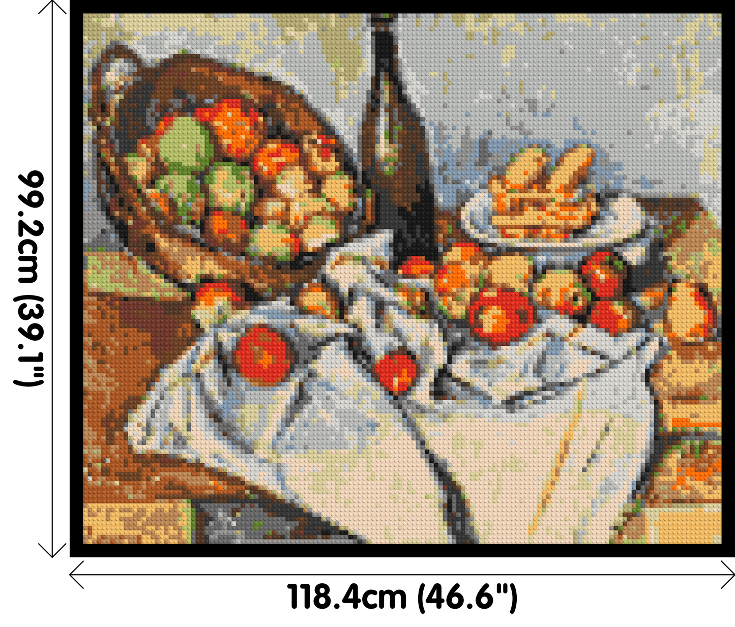 Basket of Apples by Paul Cézanne - Brick Art Mosaic Kit 6x5 large