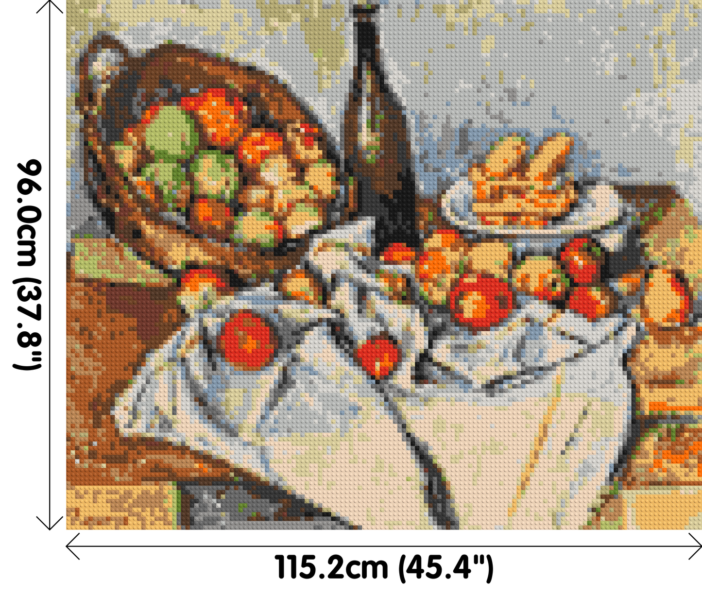 Basket of Apples by Paul Cézanne - Brick Art Mosaic Kit 6x5 large