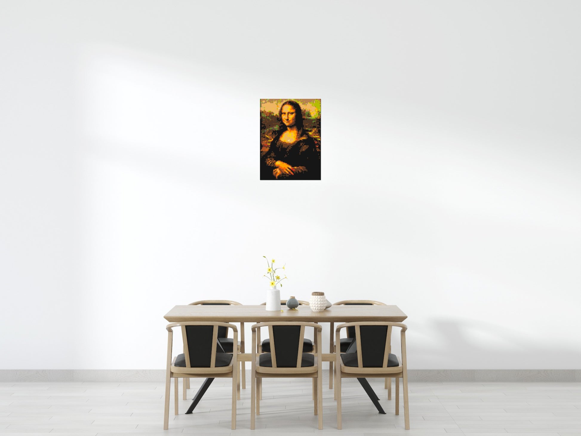 The Mona Lisa by Leonardo Da Vinci - Brick Art Mosaic Kit 3x4 scene