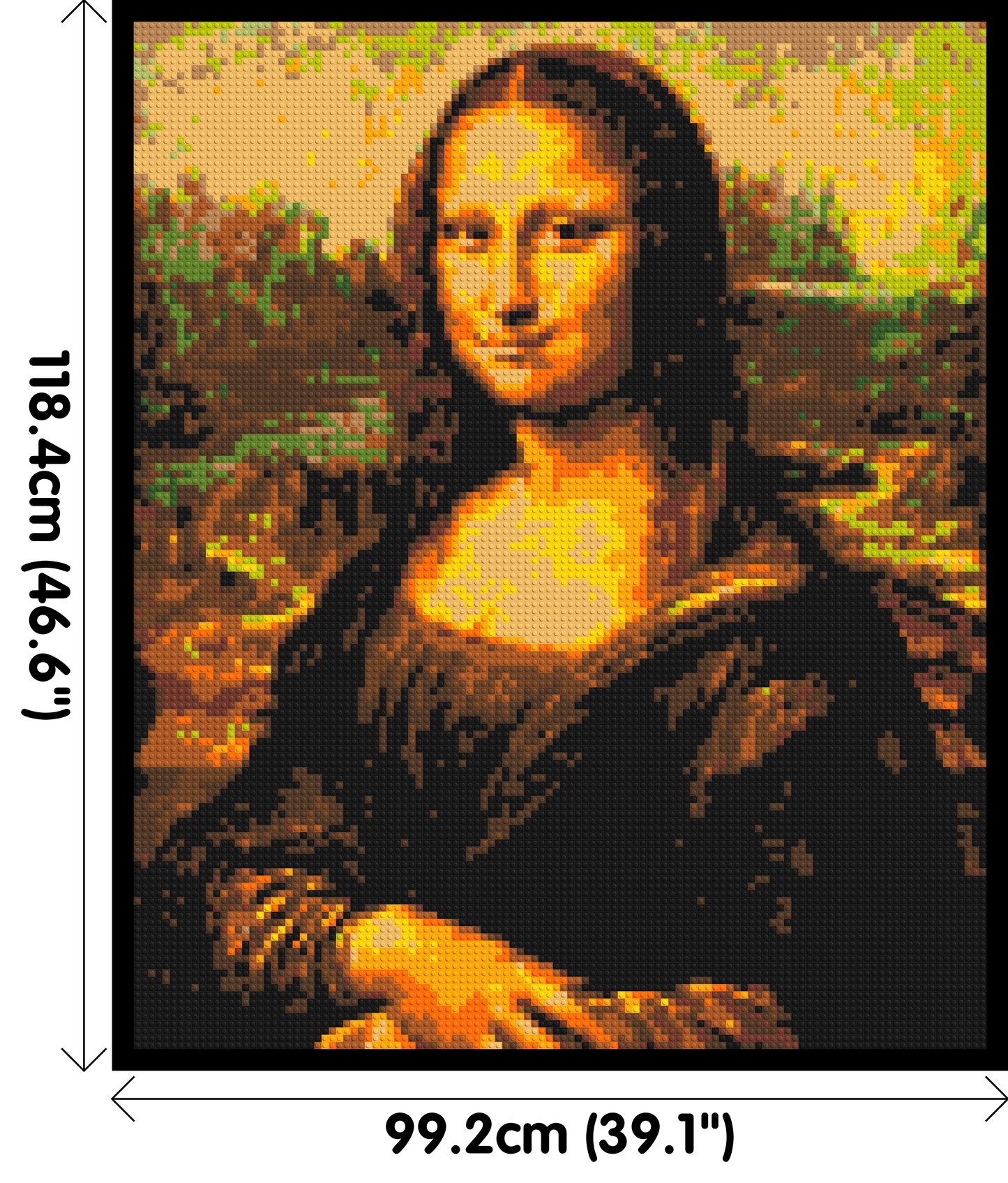 The Mona Lisa by Leonardo Da Vinci - Brick Art Mosaic Kit 5x6 large