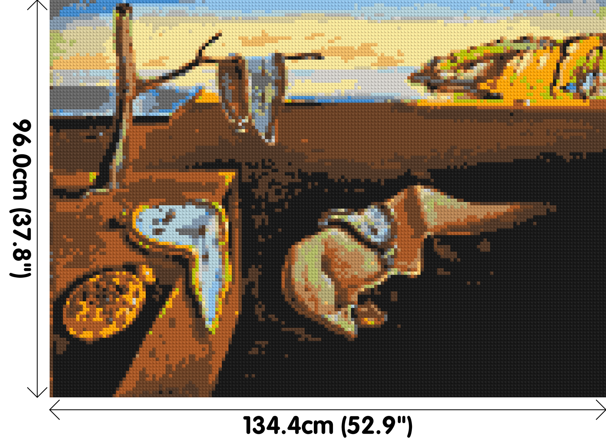 The Persistence of Memory by Salvador Dali - Brick Art Mosaic Kit 7x5 dimensions
