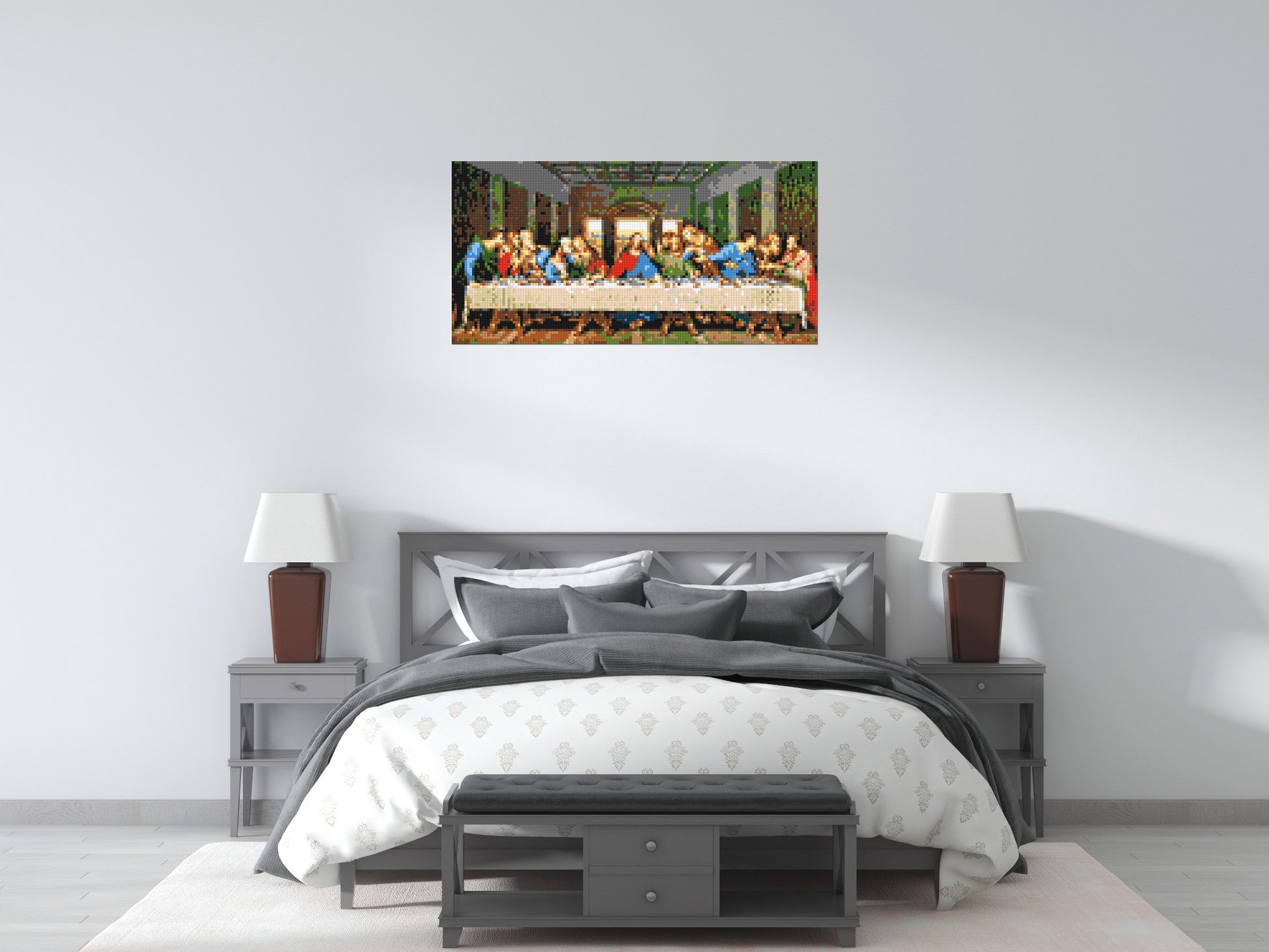 The Last Supper by Leonardo Da Vinci - Brick Art Mosaic Kit 6x3 scene