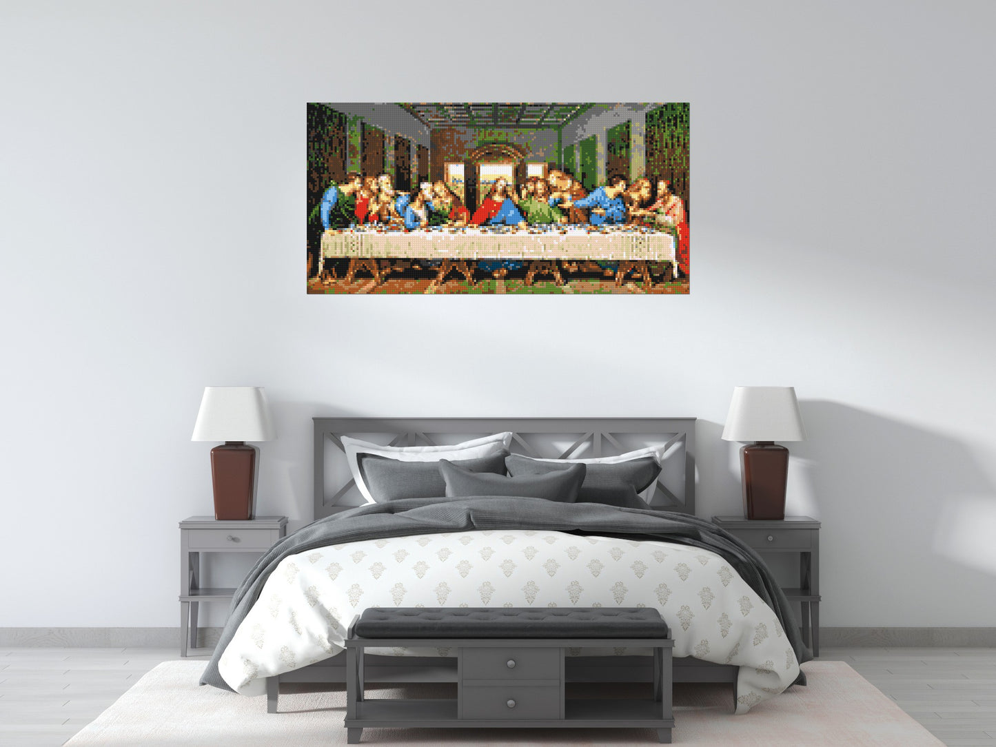 The Last Supper by Leonardo Da Vinci - Brick Art Mosaic Kit 8x4 large