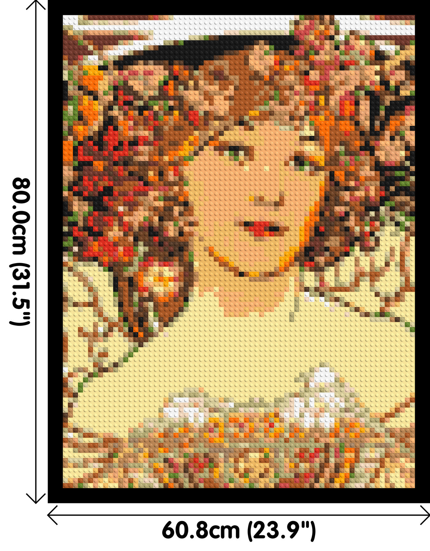 Detail of Reverie by Alphonse Mucha - Brick Art Mosaic Kit 3x4 large