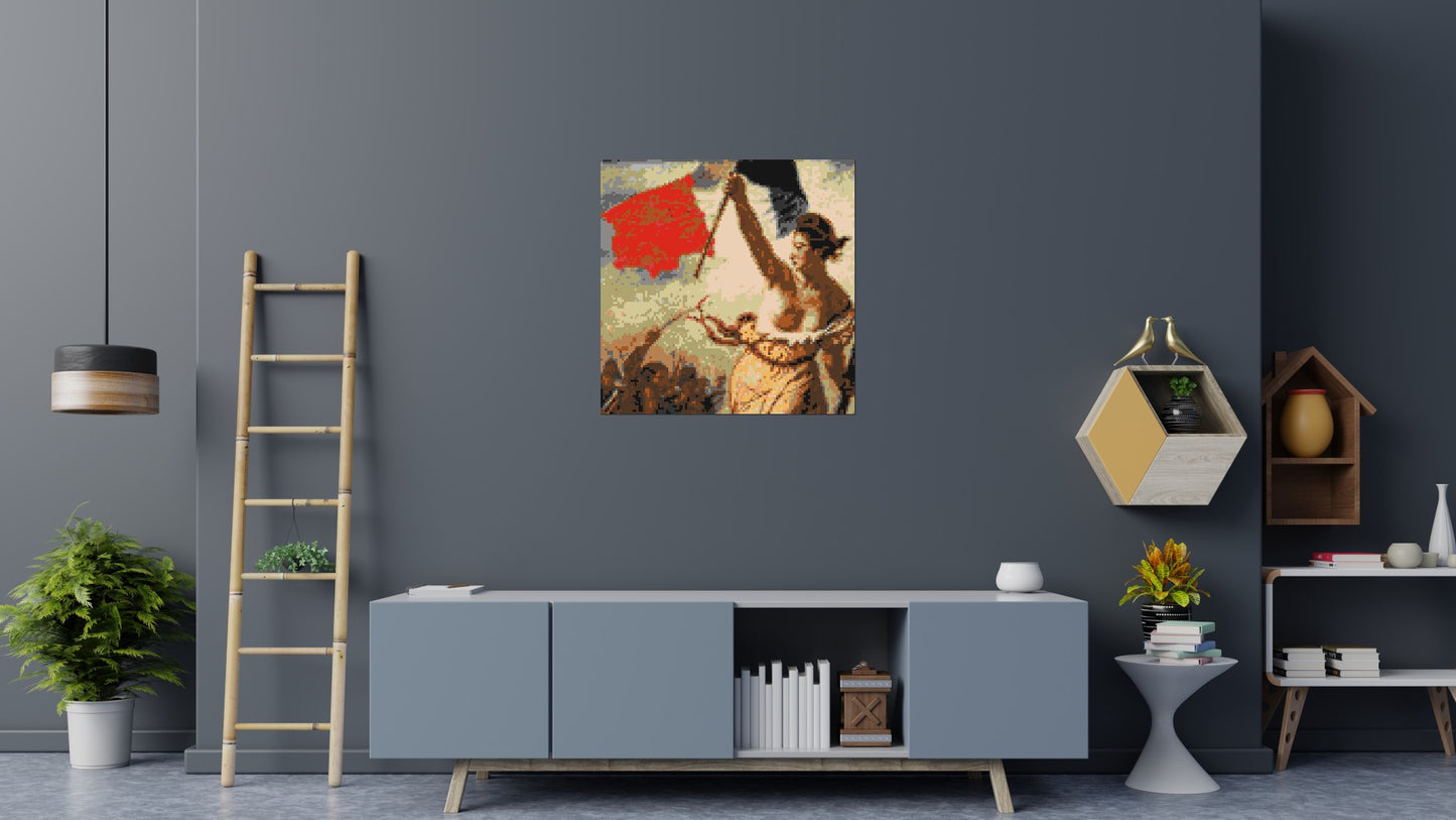 Detail of Liberty Leading The People by Eugène Delacroix  - Brick Art Mosaic Kit 5x5 large