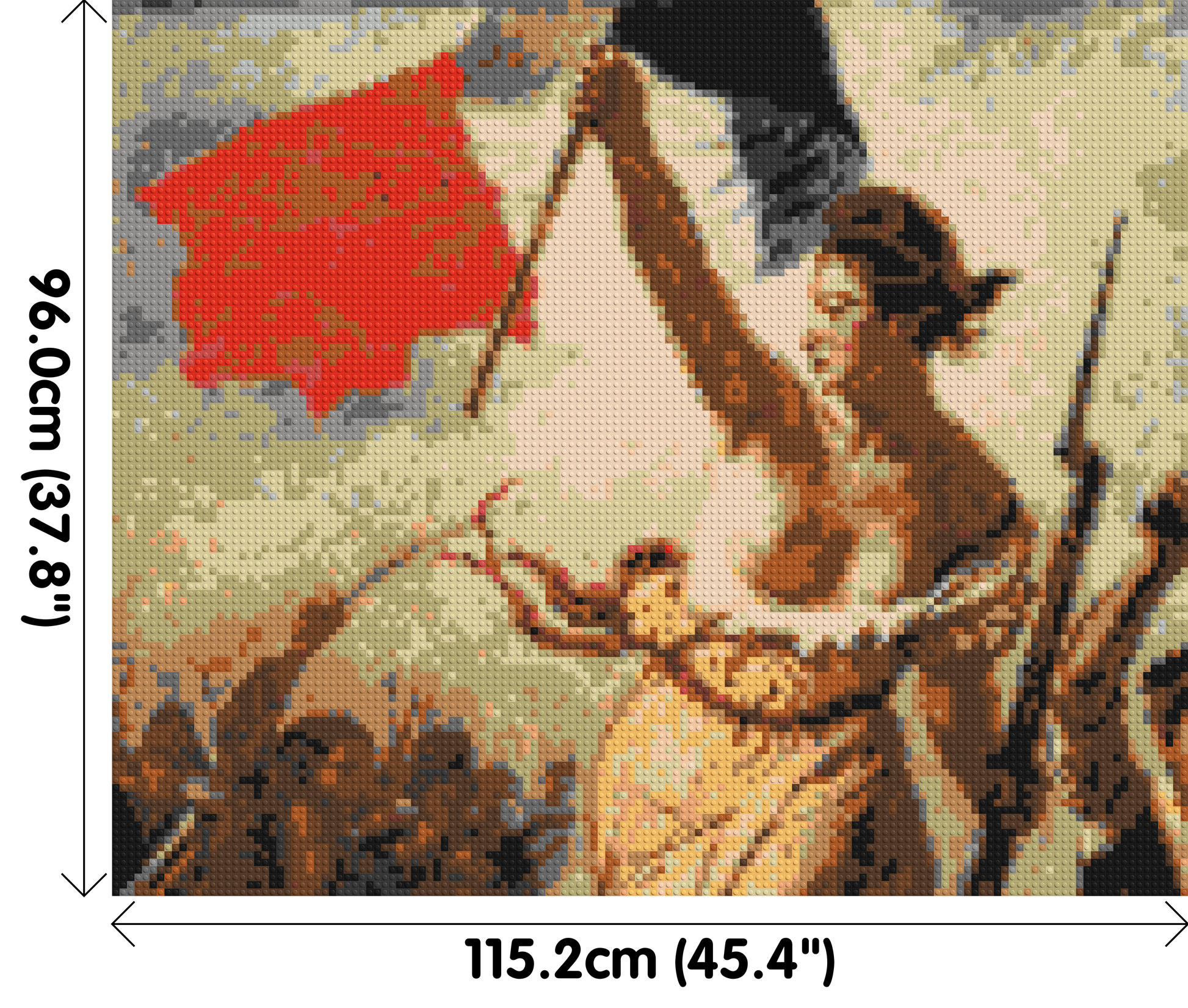 Detail of Liberty Leading The People by Eugène Delacroix  - Brick Art Mosaic Kit 6x5 dimensions
