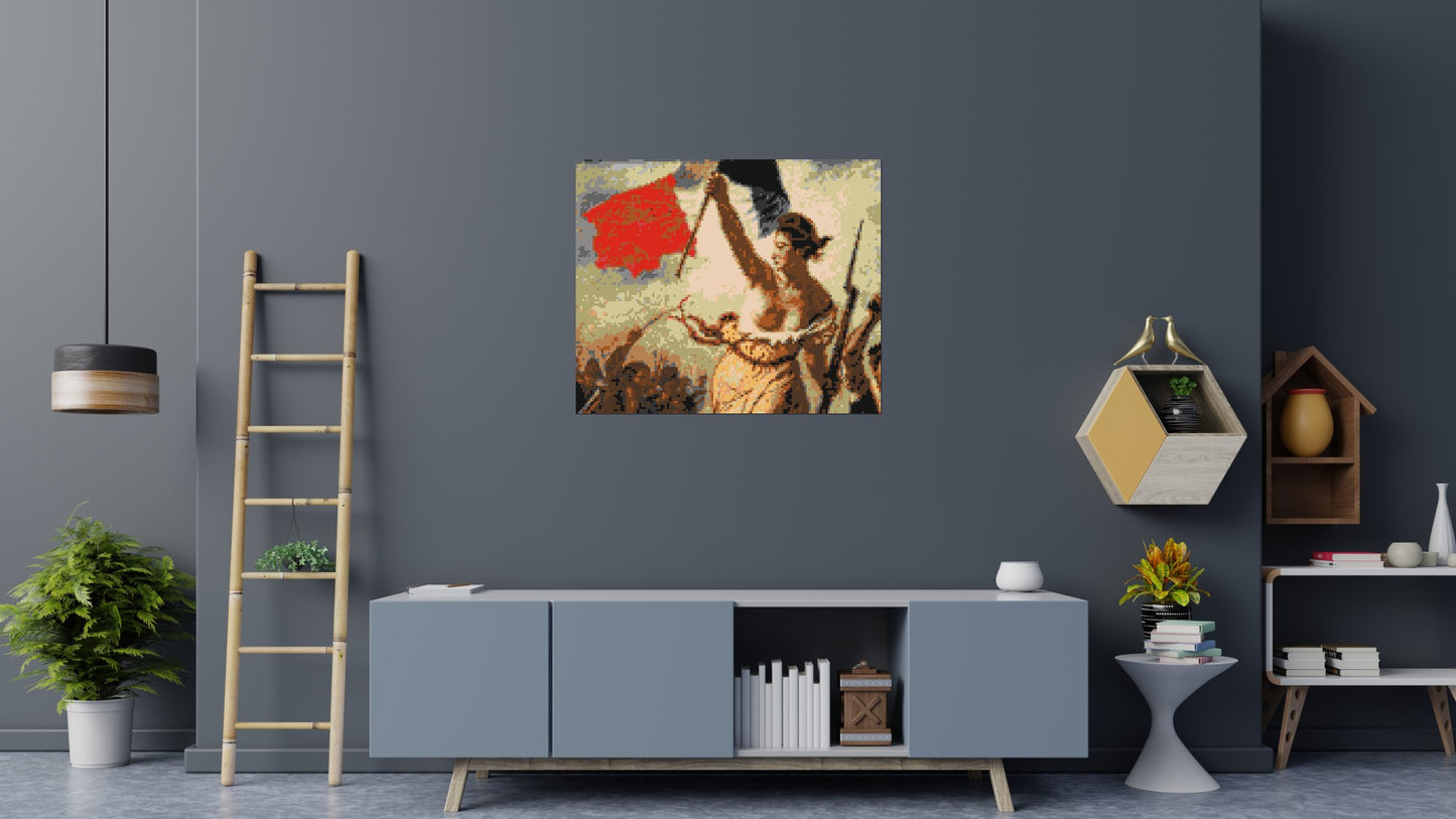 Detail of Liberty Leading The People by Eugène Delacroix  - Brick Art Mosaic Kit 6x5 large