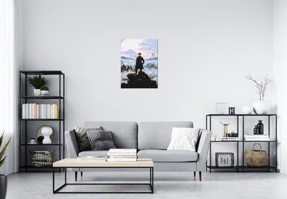 Wanderer Above the Sea of Fog by Caspar D. Friedrich  - Brick Art Mosaic Kit 3x4 large