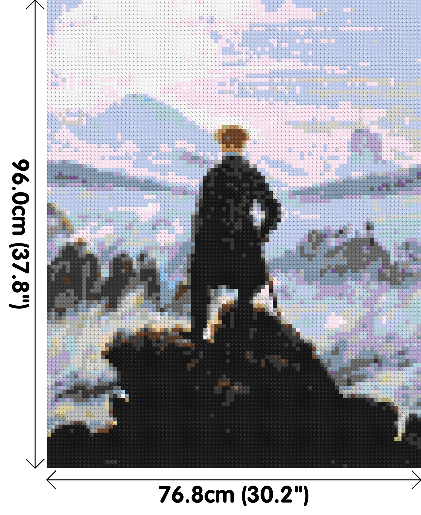Wanderer Above the Sea of Fog by Caspar D. Friedrich  - Brick Art Mosaic Kit 4x5 large