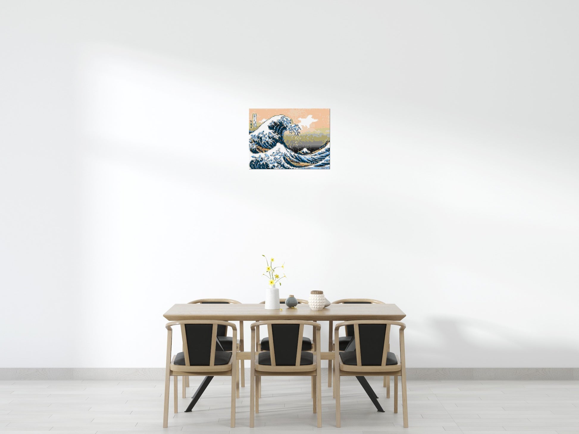 The Great Wave Off Kanagawa by Katsushika Hokusai  - Brick Art Mosaic Kit 4x3 scene