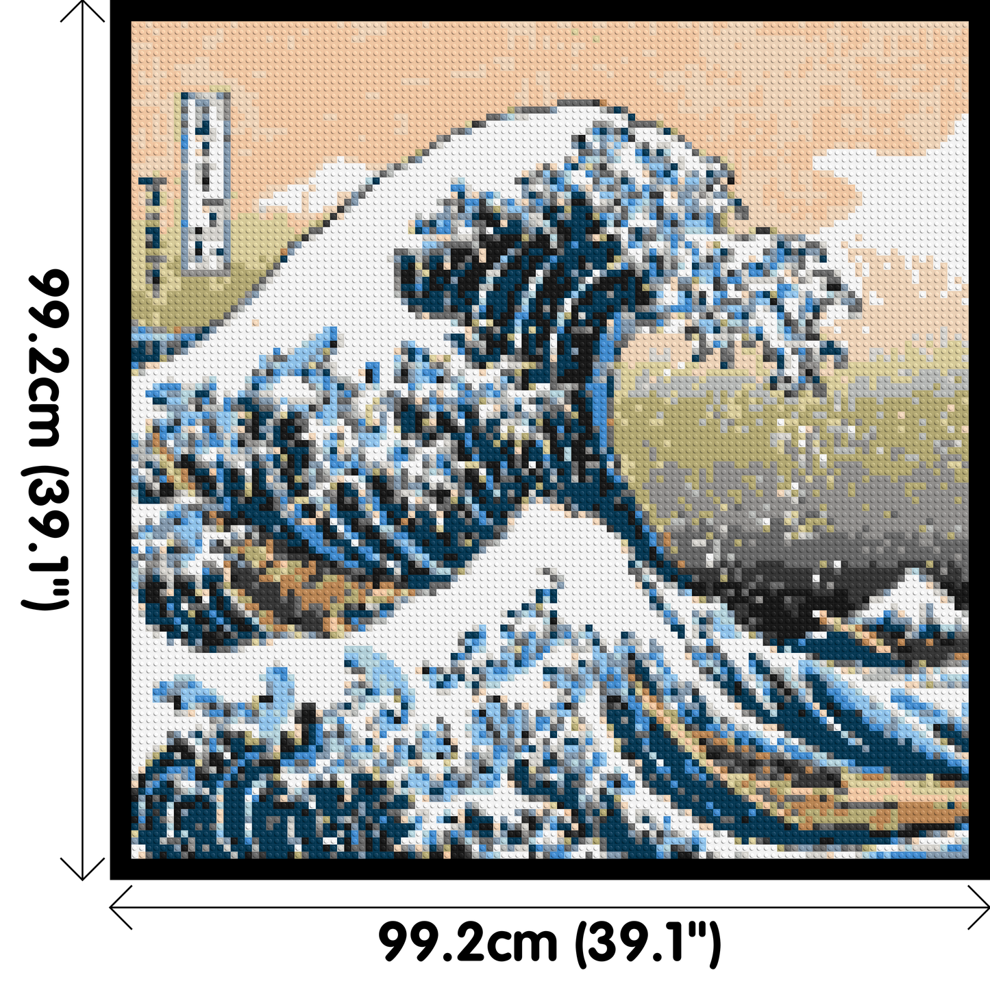 The Great Wave Off Kanagawa by Katsushika Hokusai  - Brick Art Mosaic Kit 5x5 large