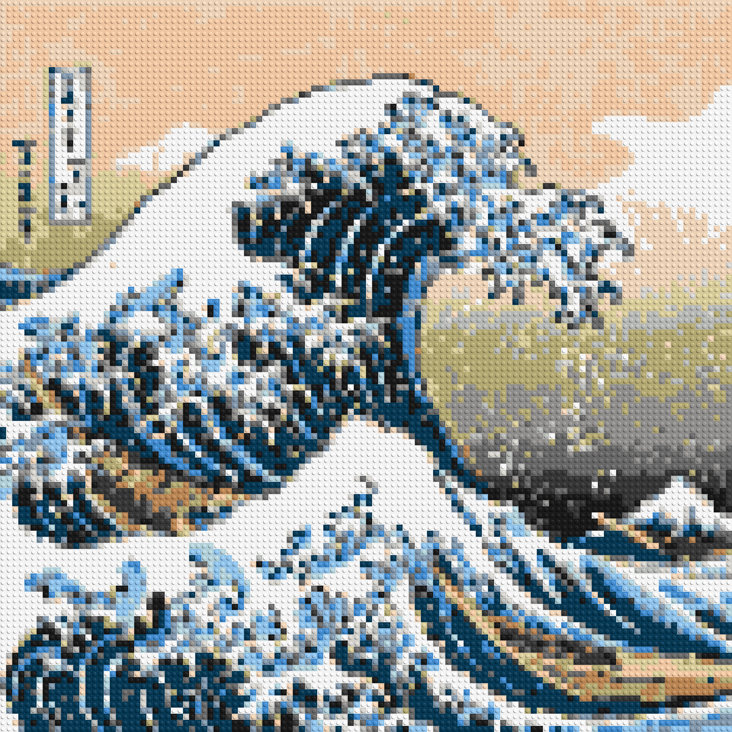 The Great Wave Off Kanagawa by Katsushika Hokusai  - Brick Art Mosaic Kit 5x5 large