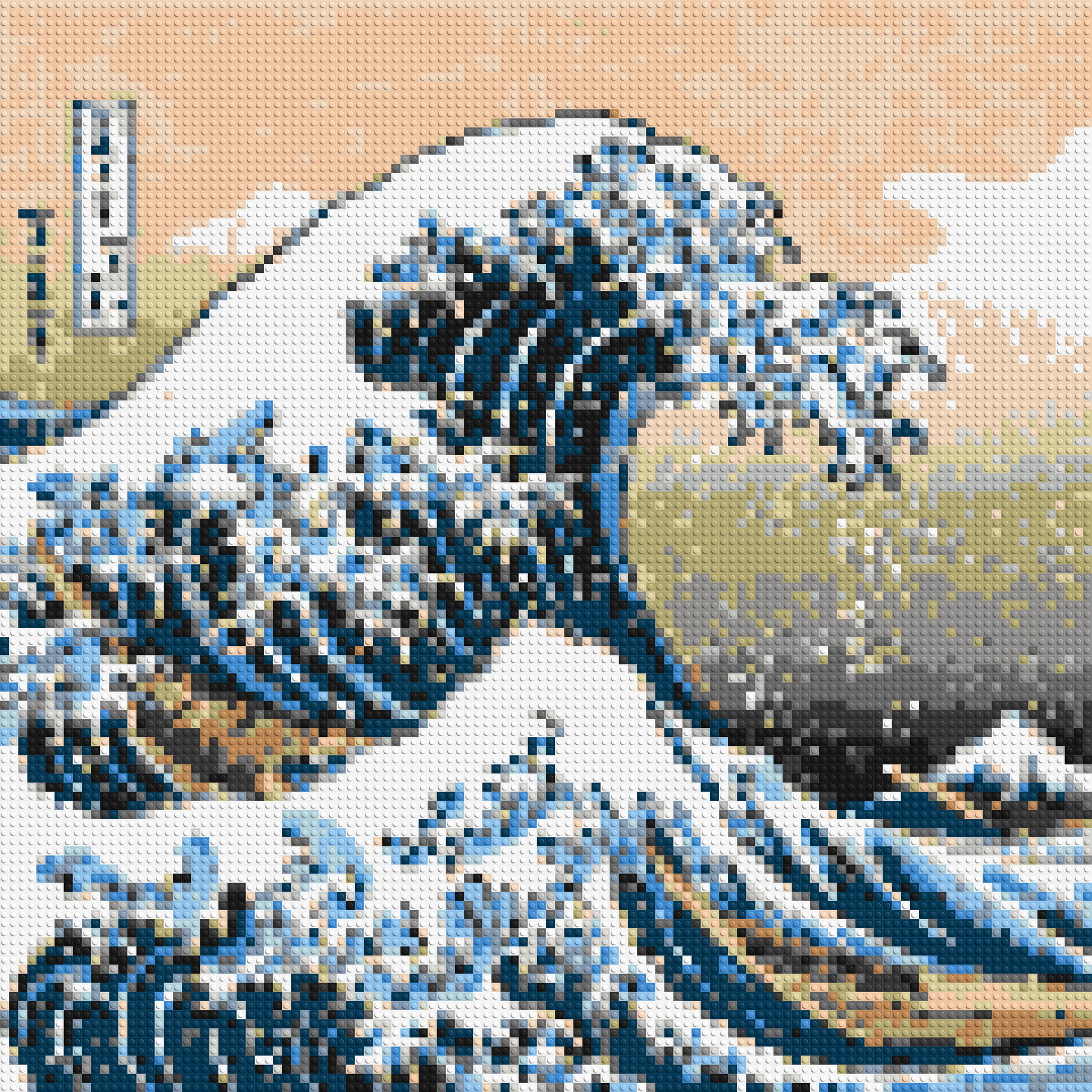 The Great Wave Off Kanagawa by Katsushika Hokusai  - Brick Art Mosaic Kit 5x5 large