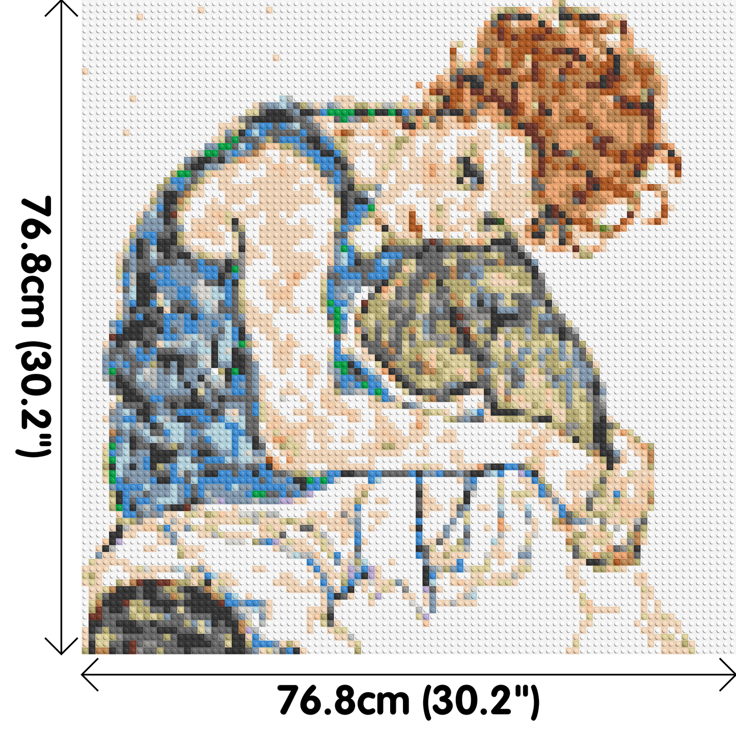 Woman Sitting with Bent Knee by Egon Schiele  - Brick Art Mosaic Kit 4x4 large