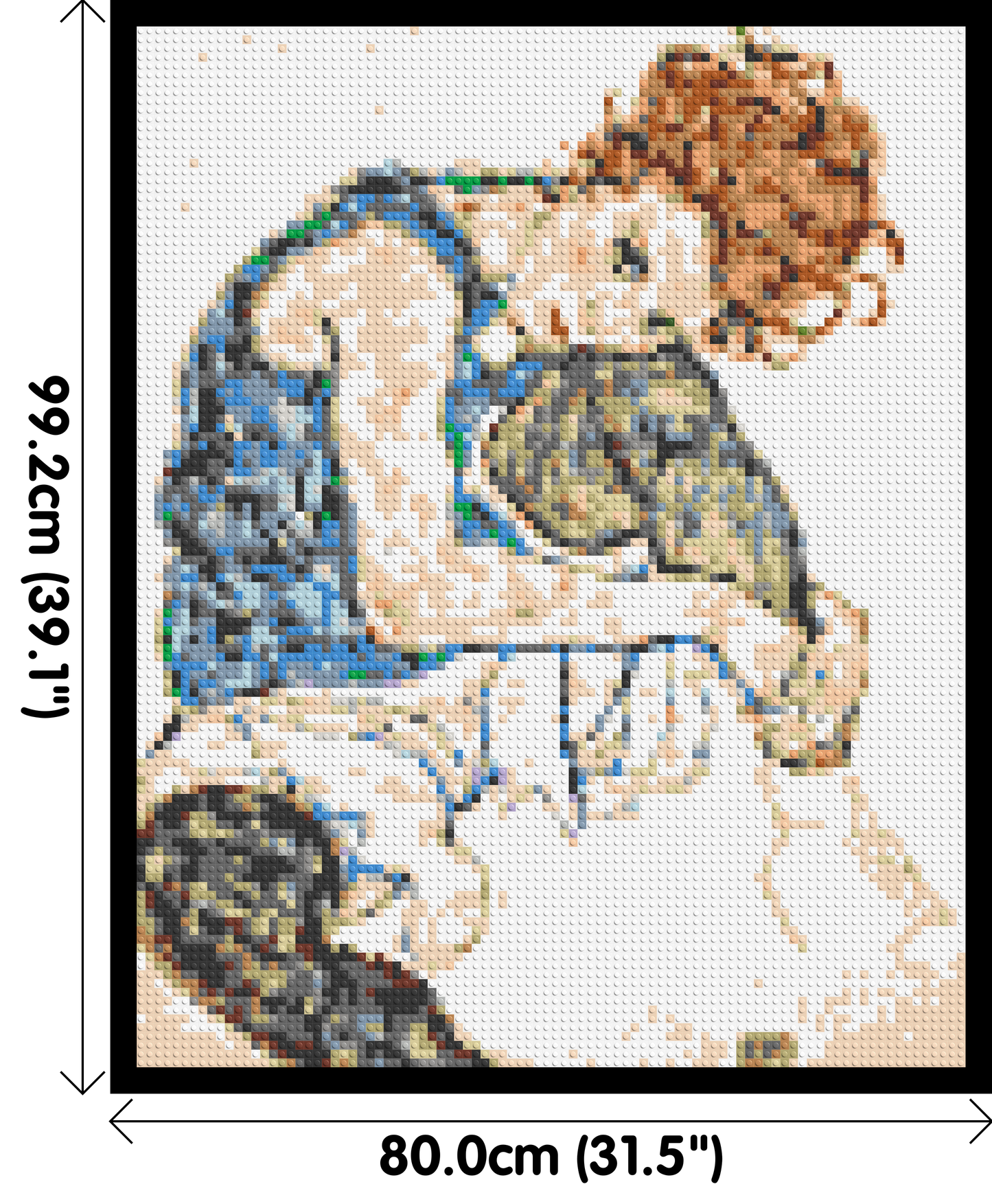 Woman Sitting with Bent Knee by Egon Schiele  - Brick Art Mosaic Kit 4x5 large