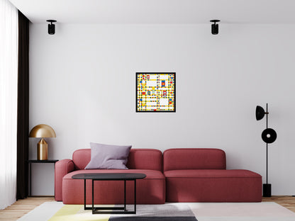 Broadway Boogie Woogie by Piet Mondrian - Brick Art Mosaic Kit 3x3 large