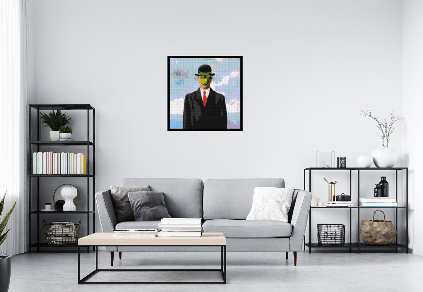 The Son of Man by René Magritte - Brick Art Mosaic Kit 4x4 large