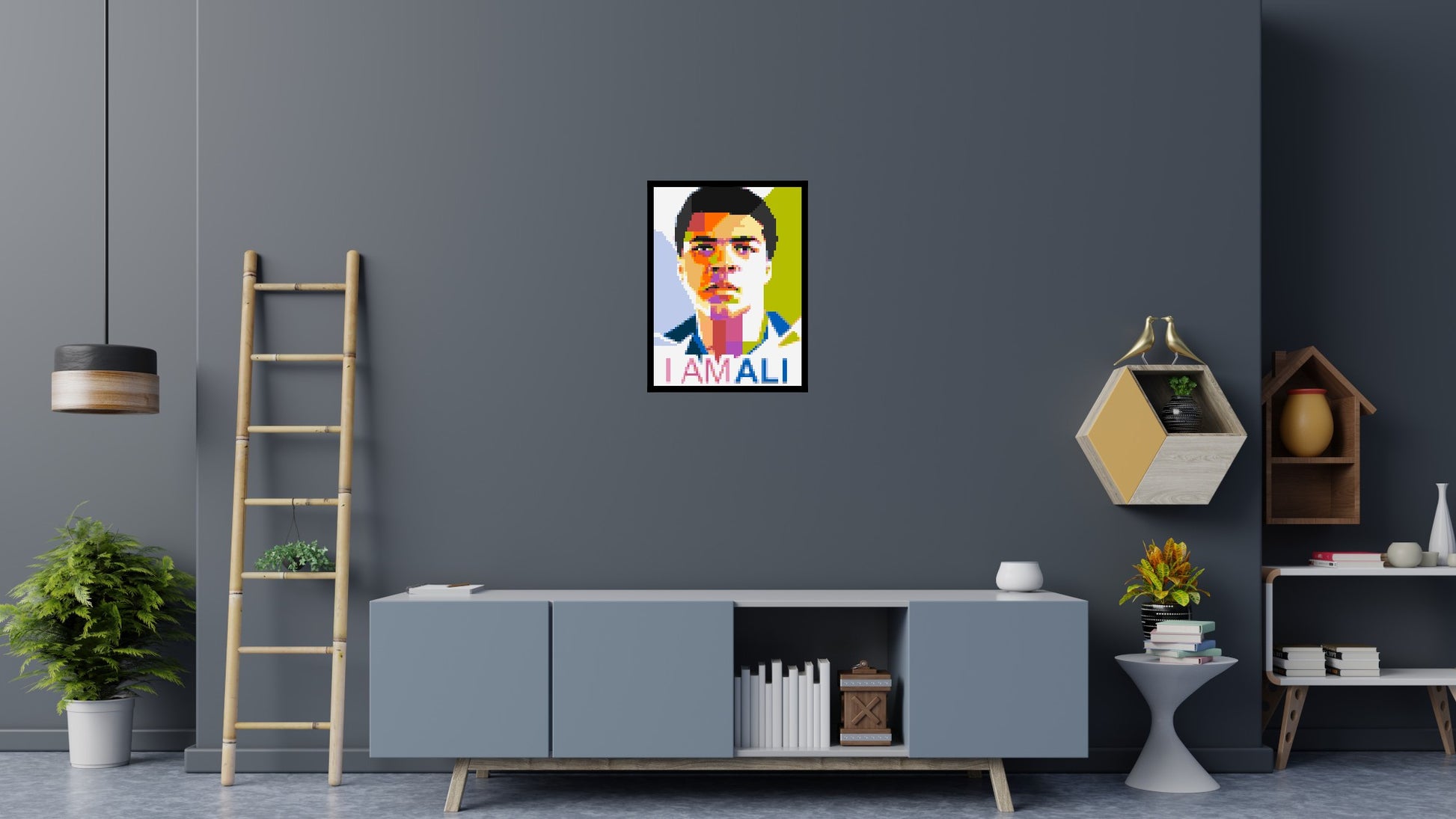 Muhammad Ali - Brick Art Mosaic Kit 3x4 scene with frame