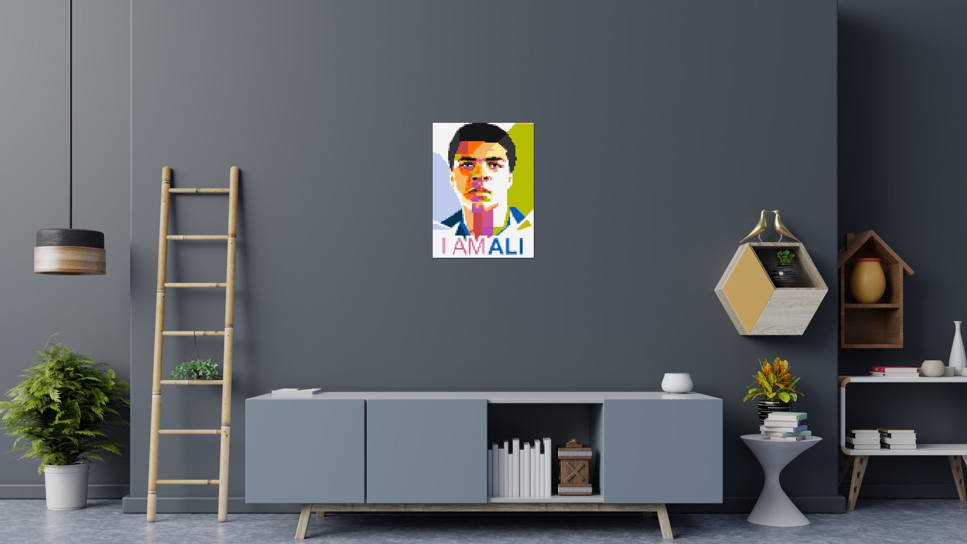 Muhammad Ali - Brick Art Mosaic Kit 3x4 scene