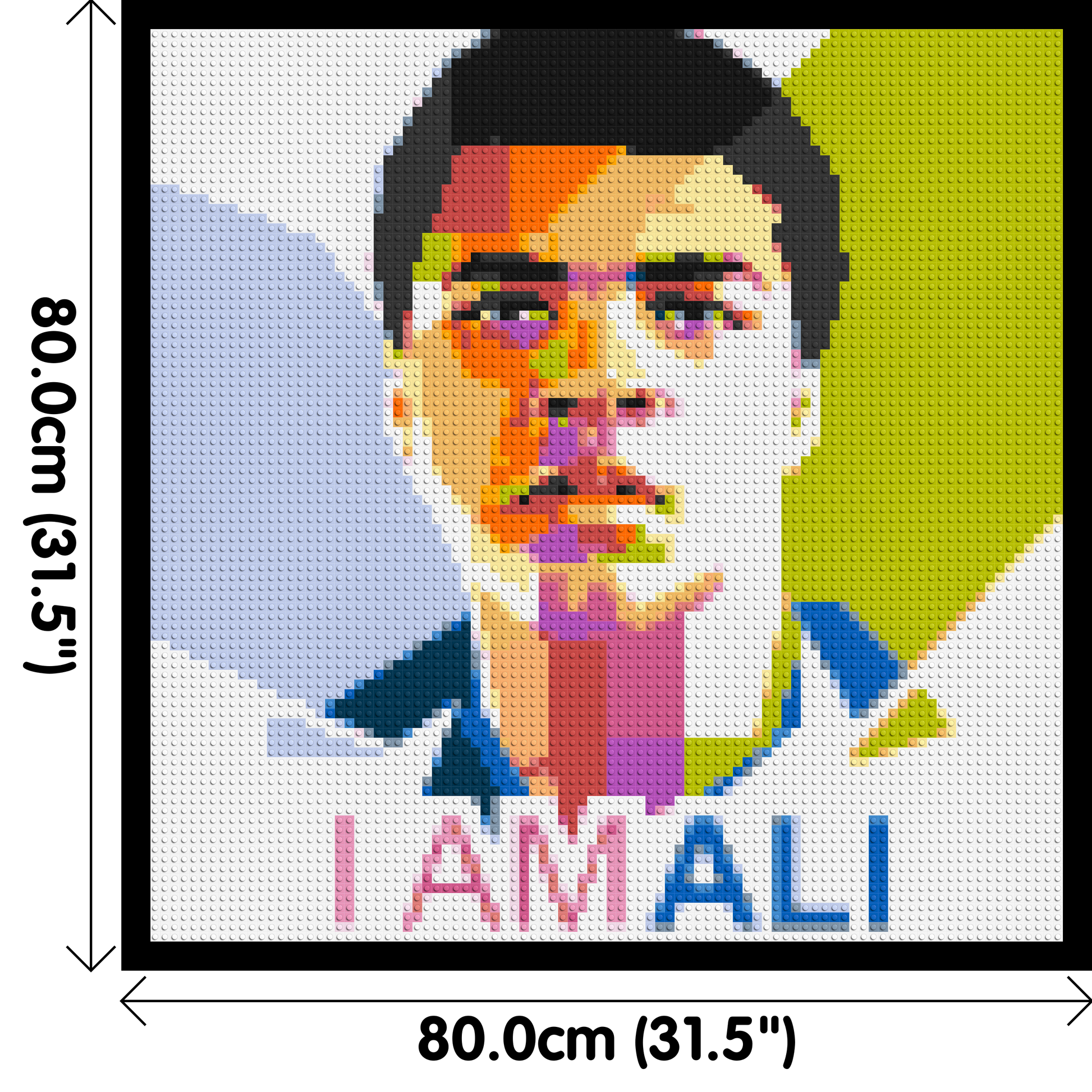 Muhammad Ali - Brick Art Mosaic Kit 4x4 dimensions with frame