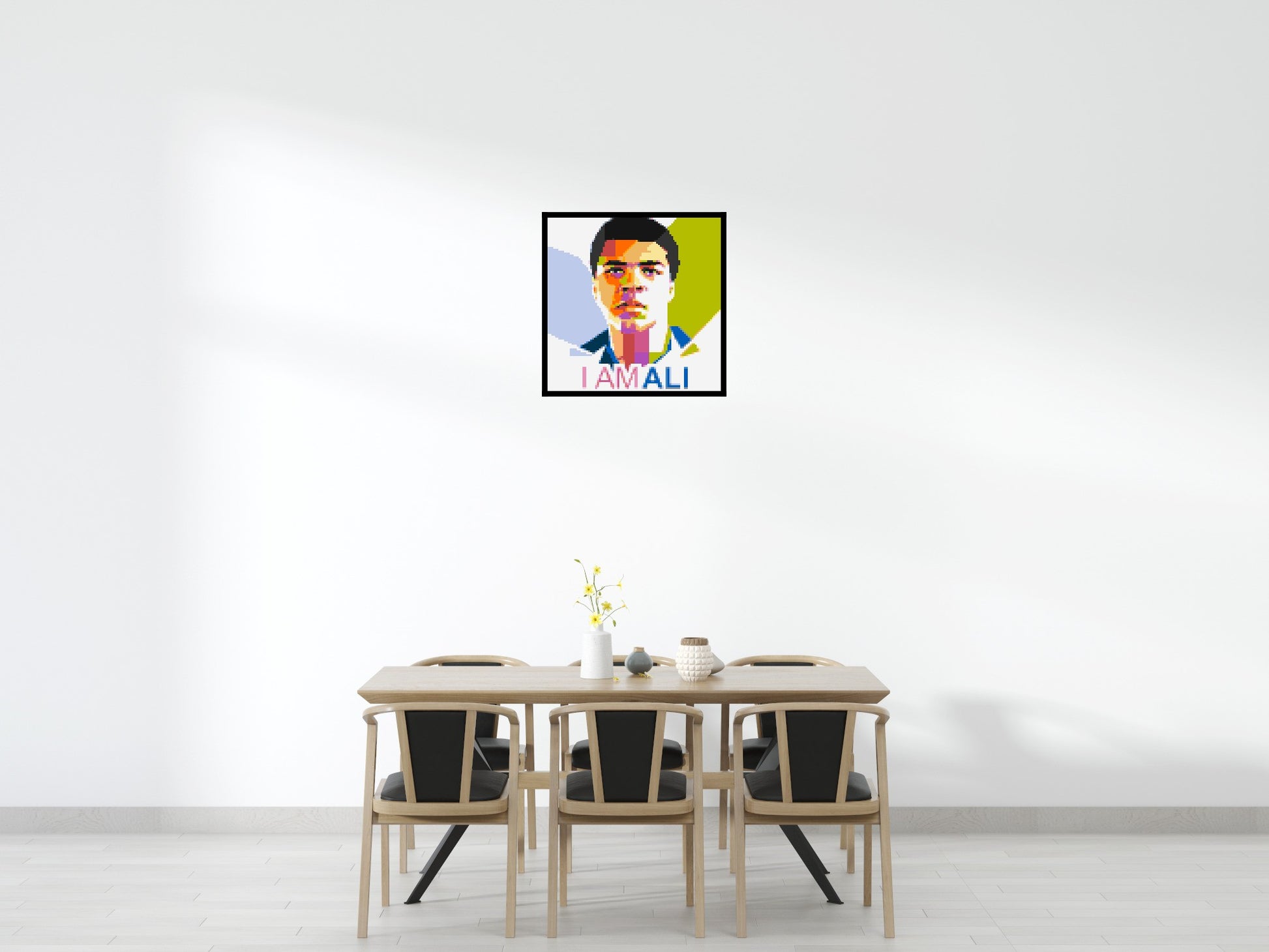 Muhammad Ali - Brick Art Mosaic Kit 4x4 scene with frame