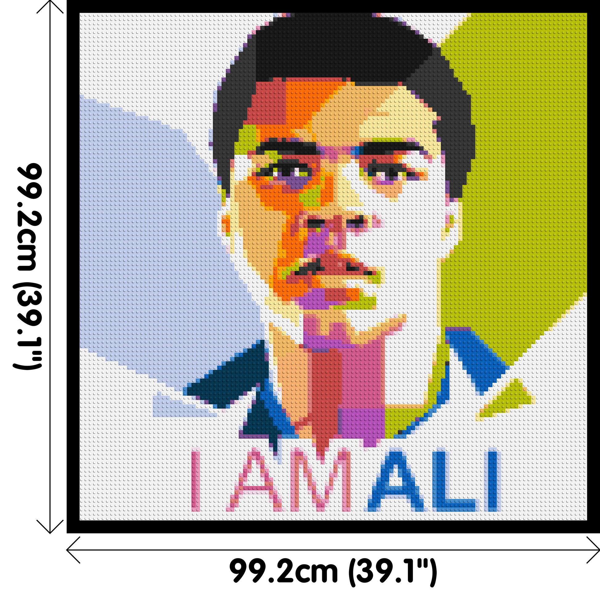Muhammad Ali - Brick Art Mosaic Kit 5x5 dimensions with frame