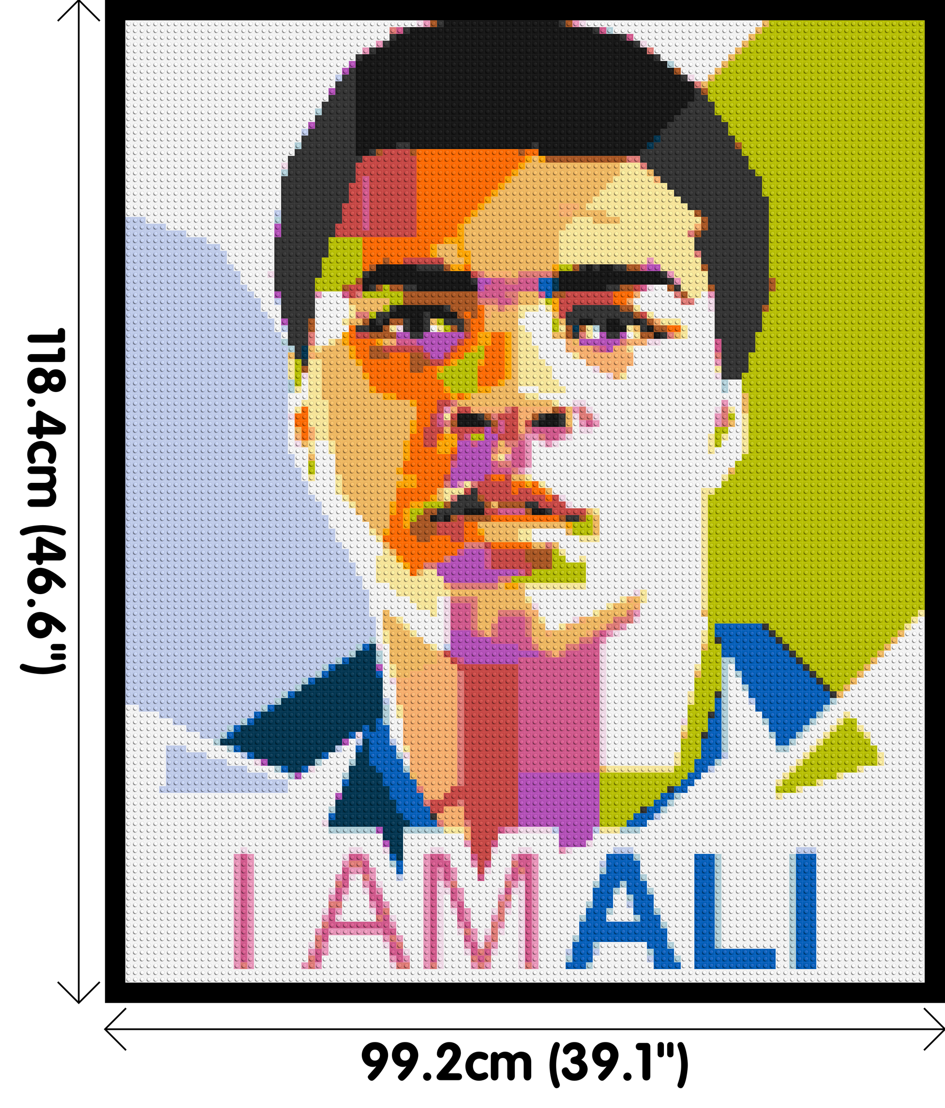 Muhammad Ali - Brick Art Mosaic Kit 5x6 dimensions with frame